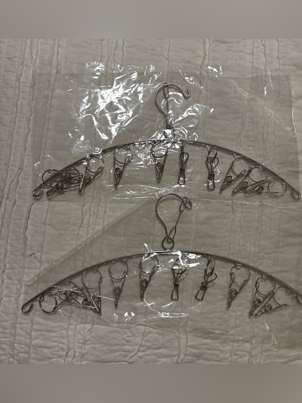 Set of 2 (10) clip laundry drying racks